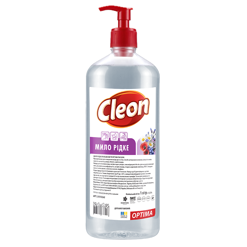 25515263 Cleon Мило рідке Optima Польові квіти, 1 л